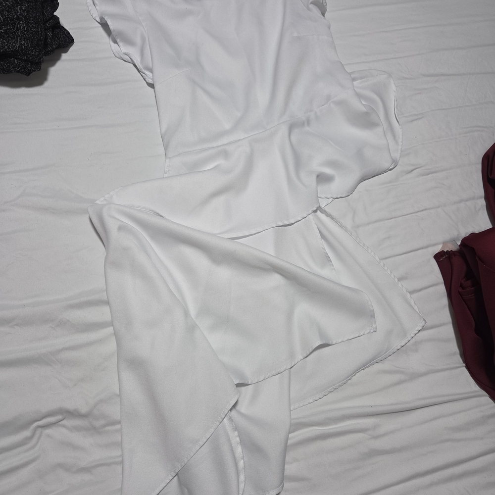 Chic Asymmetrical White Dress